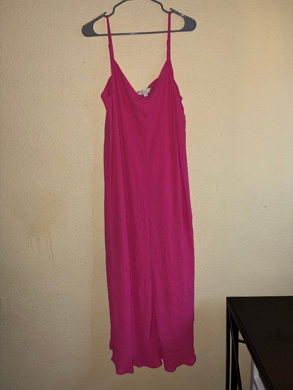 Ann Taylor LOFT Pink Maxi Dress XL Petite – Spaghetti Strap Sleeveless LongDress
